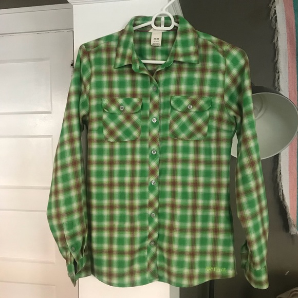 Marmot Lime Green Flannel | Poshmark